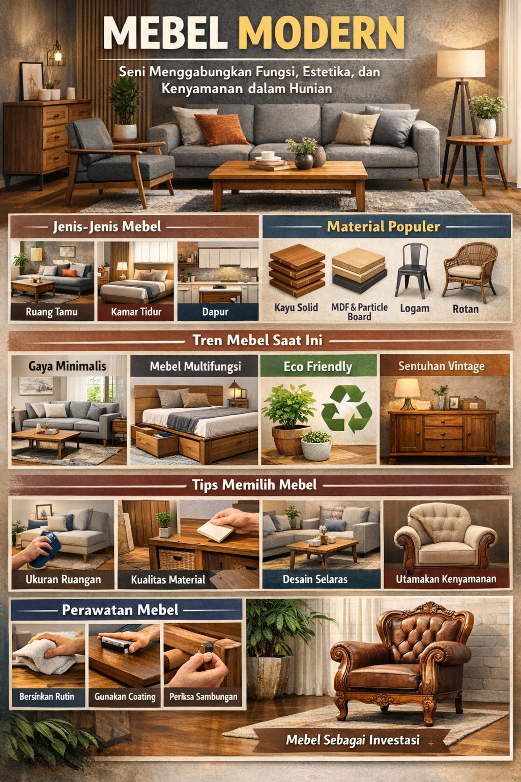 Mebel Modern: Seni Menggabungkan Fungsi, Estetika, dan Kenyamanan dalam Hunian